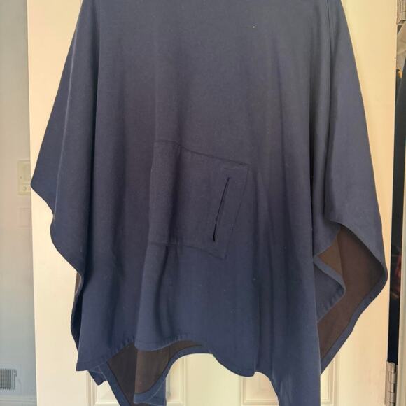 Navy blue liz claiborne poncho - Picture 1 of 3